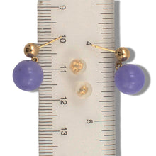 Load image into Gallery viewer, 14K Yellow Gold Lavender Jade 10mm Bead Earrings