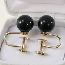 Load image into Gallery viewer, 14K Yellow Gold Non-Pierced French Screw Back Black Onyx Earrings