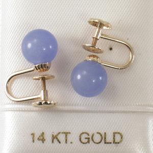 1100722-14k-Yellow-Gold-Non-Pierced-French-Screw-Back-Lavender-Jade-Earrings