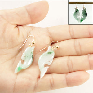 1100906-14k-Yellow-Gold-Fishhook-Good-Fortune-Dolphin-Jade-Dangle-Earrings