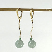 Load image into Gallery viewer, 1100933-14K-Yellow-Gold-Jadeite-Dangling-Earrings