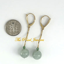 Load image into Gallery viewer, 1100933-14K-Yellow-Gold-Jadeite-Dangling-Earrings