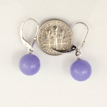 Load image into Gallery viewer, 1101037-14K-White-Gold-Leverback-Lavender-Jade-Drop-Earrings