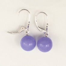 Load image into Gallery viewer, 1101037-14K-White-Gold-Leverback-Lavender-Jade-Drop-Earrings