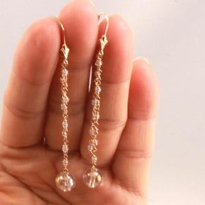 1101050-14K-Yellow-Gold-Crystal-Dangling-Leverback-Earrings