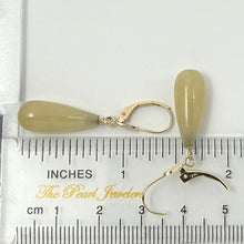 Load image into Gallery viewer, 1101245-Yellow-Jade-Drop-Earrings-14K-Yellow-Gold-Leverback