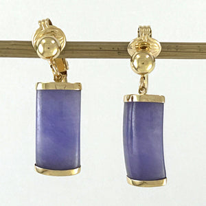 1101422-14k-Gold-Dangle-Curved-Shaped-Lavender-Jade-Non-Pierced-Clip-Earrings