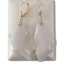 Load image into Gallery viewer, 14K Yellow Gold “Good Fortune” Carp Jadeite Earrings