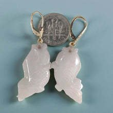Load image into Gallery viewer, 14K Yellow Gold “Good Fortune” Carp Jadeite Earrings