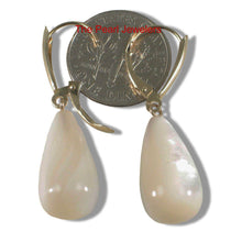 Load image into Gallery viewer, 14K Yellow Gold Raindrop Mother of Pearl Earrings