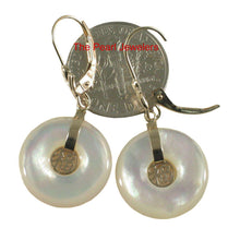 Load image into Gallery viewer, 14K Yellow Gold Blessing White Mother of Pearl Earrings