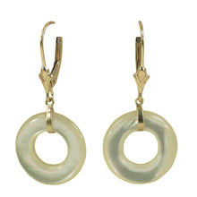 Load image into Gallery viewer, 14K Yellow Gold Donut Mother of Pearl Earrings