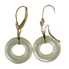 Load image into Gallery viewer, 14K Yellow Gold Donut Mother of Pearl Earrings