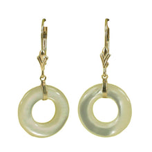 Load image into Gallery viewer, 14K Yellow Gold Donut Mother of Pearl Earrings