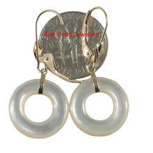 Load image into Gallery viewer, 14K Yellow Gold Donut Mother of Pearl Earrings