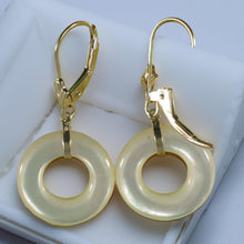 Load image into Gallery viewer, 14K Yellow Gold Donut Mother of Pearl Earrings