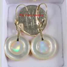 Load image into Gallery viewer, 14K Yellow Gold Donut Mother of Pearl Earrings