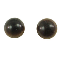 Load image into Gallery viewer, 14K Yellow Gold Brown Tiger Eye Stud Earrings