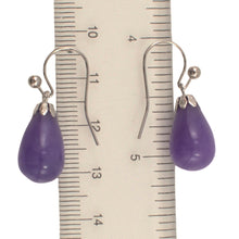 Load image into Gallery viewer, 14K White Gold Lavender Jade Dangling Earrings