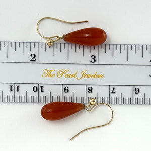 1103234-Red-Jade-14Kt-Yellow-Gold-Hook-Earrings