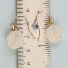 Load image into Gallery viewer, 14K Yellow Gold Mother of Pearl Hook Earrings