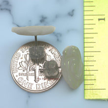 Load image into Gallery viewer, 14K White Gold Hand-Carved Rose Mother of Pearl Earrings