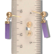 Load image into Gallery viewer, 14K Yellow Gold Ball Dangle Lavender Jade Earrings