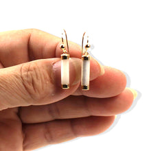 Load image into Gallery viewer, 14K Yellow Gold Dangle White Mother of Pearl Fish-Hook Earrings
