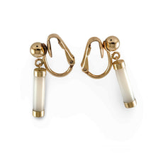 Load image into Gallery viewer, 1/20 14K Gold-Filled Non-Pierced Clip White Mother of Pearl Earrings