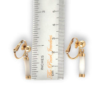 Load image into Gallery viewer, 1/20 14K Gold-Filled Non-Pierced Clip White Mother of Pearl Earrings