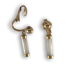 Load image into Gallery viewer, 1/20 14K Gold-Filled Non-Pierced Clip White Mother of Pearl Earrings