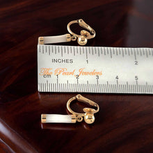 Load image into Gallery viewer, 1/20 14K Gold-Filled Non-Pierced Clip White Mother of Pearl Earrings
