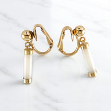 Load image into Gallery viewer, 1/20 14K Gold-Filled Non-Pierced Clip White Mother of Pearl Earrings