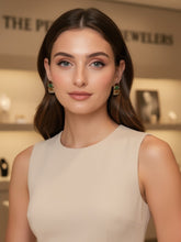 Load image into Gallery viewer, 14K Yellow Gold Multi-Color Jade Marquise Omega-Back Earrings