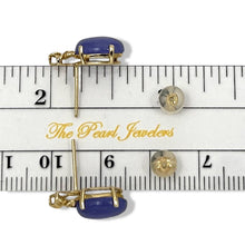 Load image into Gallery viewer, 14K Yellow Gold Hawaiian Plumeria Lavender Jade Stud Earrings
