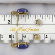 Load image into Gallery viewer, 14K Yellow Gold Hawaiian Plumeria Lavender Jade Stud Earrings