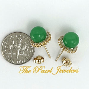 1189993-14k-Yellow-Gold-Diamond-Green-Jade-Stud-Earrings