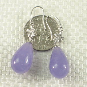 1199859-14k-White-Gold-Hawaiian-Plumeria-Raindrop-Lavender-Jade-Hook-Earrings