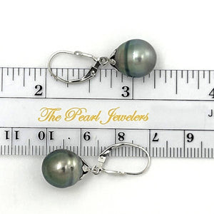 Classic Baroque Tahitian Pearl Dangle Earrings – 14k White Gold