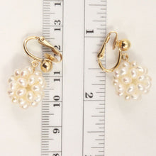 Load image into Gallery viewer, 14k Gold Filled Clip-On Earrings – White Pearl Ball Drop
