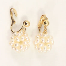 Load image into Gallery viewer, 14k Gold Filled Clip-On Earrings – White Pearl Ball Drop