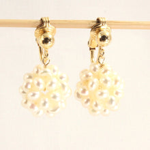 Load image into Gallery viewer, 14k Gold Filled Clip-On Earrings – White Pearl Ball Drop