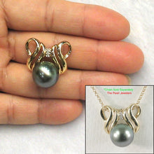 Load image into Gallery viewer, 14k Yellow Gold &amp; Diamond 13.5 mm Tahitian Pearl Pendant