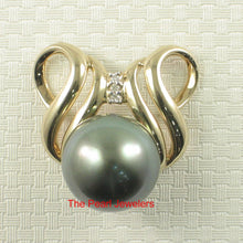 Load image into Gallery viewer, 14k Yellow Gold &amp; Diamond 13.5 mm Tahitian Pearl Pendant