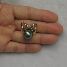 Load image into Gallery viewer, 14k Yellow Gold &amp; Diamond 13.5 mm Tahitian Pearl Pendant
