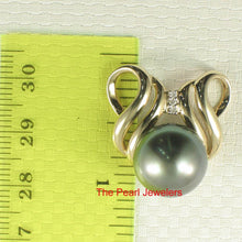 Load image into Gallery viewer, 14k Yellow Gold &amp; Diamond 13.5 mm Tahitian Pearl Pendant
