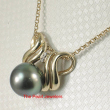 Load image into Gallery viewer, 14k Yellow Gold &amp; Diamond 13.5 mm Tahitian Pearl Pendant