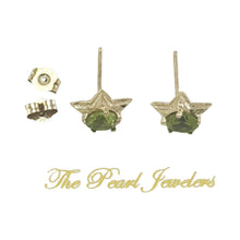 Load image into Gallery viewer, Beautiful Genuine Peridot Stud Earrings