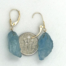 Load image into Gallery viewer, 1301130B BAROQUE ROUGH AQUAMARINE 14K YELLOW GOLD LEVERBACK EARRINGS