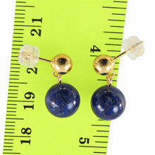 Load image into Gallery viewer, A Well Match Dangle Stud Earrings Blue Lapis Lazuli 14k Yellow Solid Gold